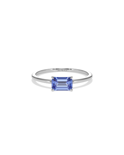 SLAETS Jewellery East-West Mini Ring Blue Sapphire, 18kt Rosegold (watches)